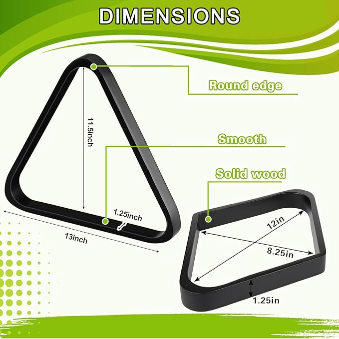 31 Pcs Billiard Accessory Kit Billiard Pool Table Balls with Triangle and Diamond Ball Holder Cue Chalks Pool Table Brush Set