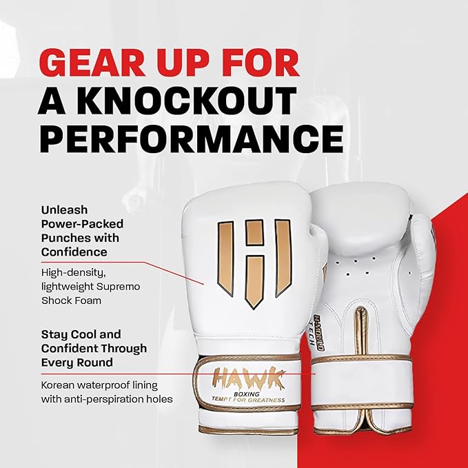 Hawk Sports Boxing Gloves for Men and Women, Comfy Boxing Training Gloves with Foam Padding for Throwing Power Punches with Confidence, Heavy Bag Boxing Gloves for Training and Sparring