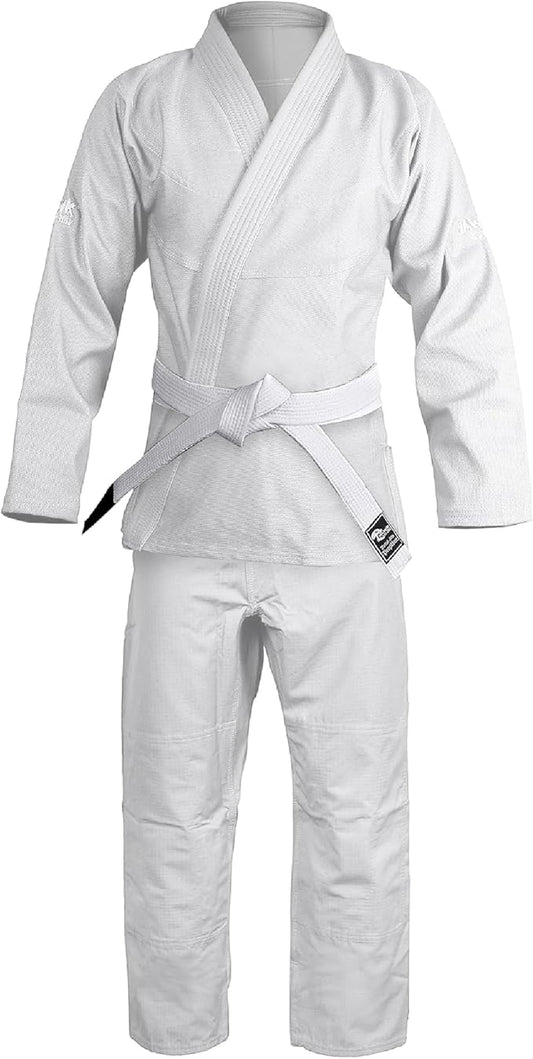 Hawk Sports Brazilian Jiu Jitsu Gi for Men and Women with Jacket, Pants, and White Belt for Martial Arts Training