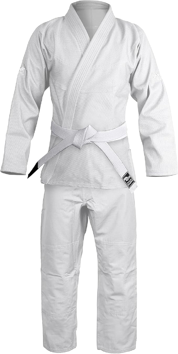 Hawk Sports Brazilian Jiu Jitsu Gi for Men and Women with Jacket, Pants, and White Belt for Martial Arts Training