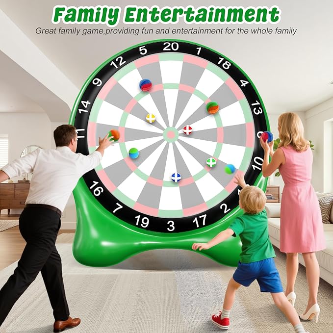 Inflatable Soccer Dart Board, Giant Kick Darts,Indoor Outdoor Lawn Yard Games for Kids Adults Family, Big Jumbo Carnival Games for Party | 6ft Dart Boards with Pump Accessories