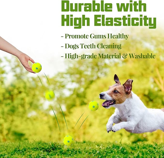 2 inch Dog Training Tennis Balls and Rubber Balls, Interactive Dog Playing Balls Dog Toy Balls Chew Toys for Small Medium Size Dogs Playing Fetching (16 Pack)