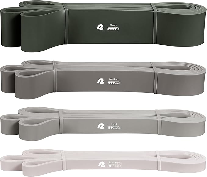 Retrospec Lift Resistance Pull Up Assistance Band Set for Working Out, Home Fitness, Toning, Stretching. Physical Therapy, Muscle Training & Exercise - Lightweight & Portable for Men & Women