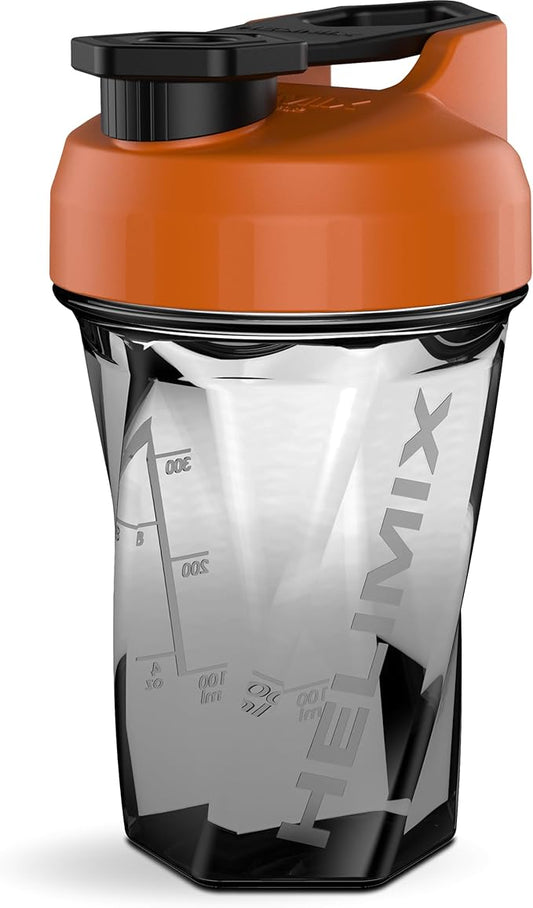 HELIMIX 1.5 Vortex Blender Shaker Bottle Holds Upto 20oz | No Blending Ball or Whisk | USA Made | Portable Pre Workout Whey Protein Drink Shaker Cup | Mixes Cocktails Smoothies Shakes | Top Rack Safe