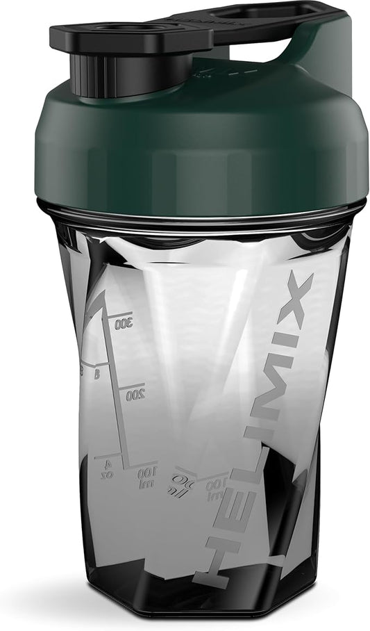 HELIMIX 1.5 Vortex Blender Shaker Bottle Holds Upto 20oz | No Blending Ball or Whisk | USA Made | Portable Pre Workout Whey Protein Drink Shaker Cup | Mixes Cocktails Smoothies Shakes | Top Rack Safe