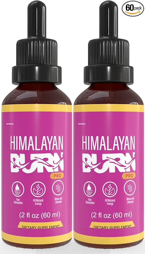 Himalayan Burn Pro Dietary Supplement, 2 fl oz, Natural Energy Blend, 60 Servings (2)