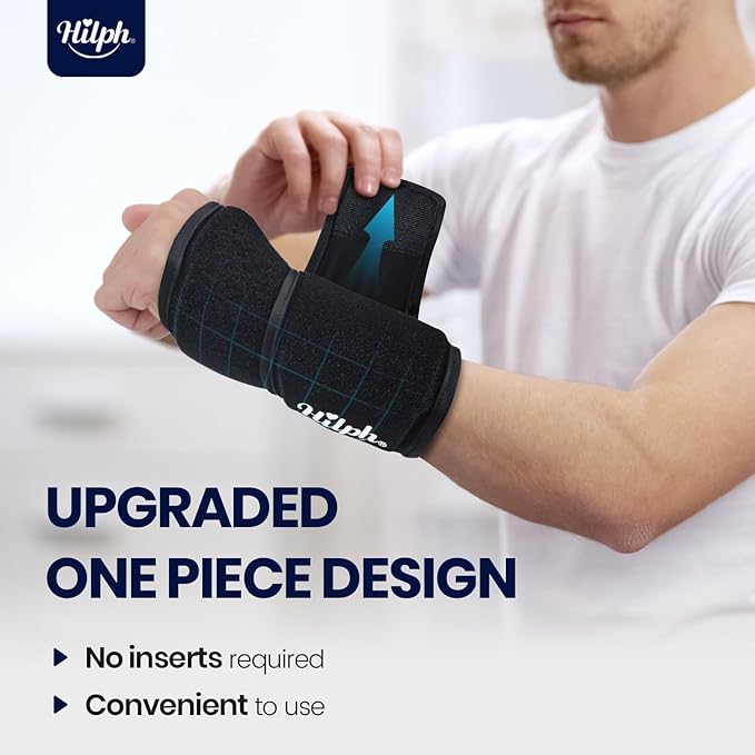 Hilph Wrist Ice Pack Wrap for Carpal Tunnel Relief, Reusable Super Soft & Stretchable Gel Ice Pack for Wrist & Hand Pain Relief, Tendonitis, Arthritis, Surgery Recovery, Mommy Wrist