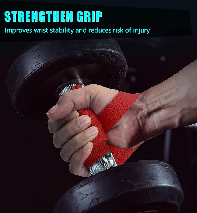HiRui Cotton Lifting Wrist Straps (Pair) for Weightlifting Powerlifting Bodybuilding Strength Training | Wrist Support Wraps for Enhanced Grip & Stability - Soft & Durable, 13 inch Fits All