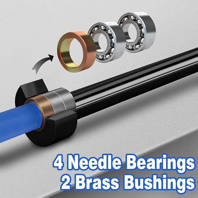 7ft Olympic Barbell for Strength Training and Olympic Weightlifting, 500 700 1000LBS Capacity Available, 2 Inch Bar for Squats, Home Gym Fitness Equipment, Bench Press, Deadlift,Powerlifting