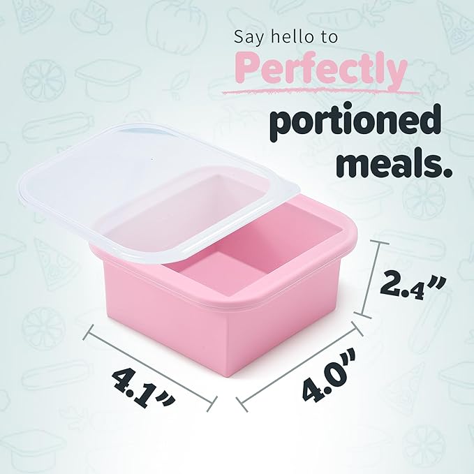 2-Cup Silicone Freezer Trays with Lids – Perfect for Meal Prep, Portion Control, and Easy Freezing-Meal Prep Container Molds for Soup,Leftovers (Multicolors, 4 Pack)