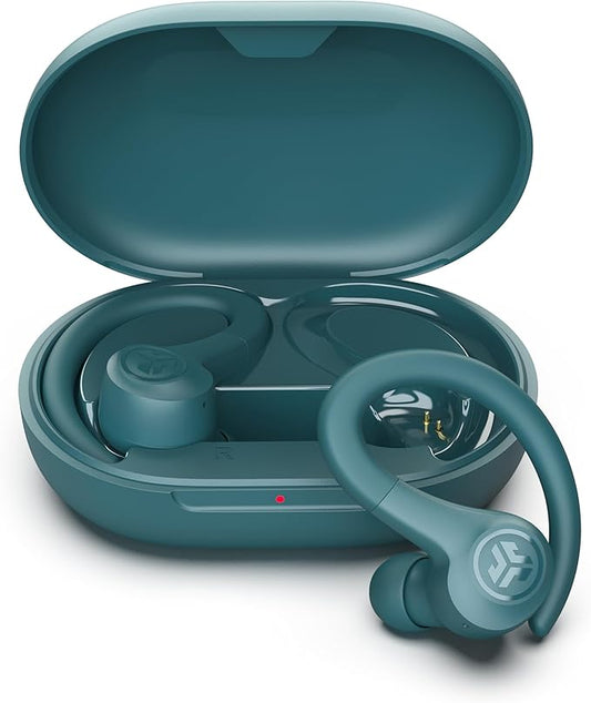JLab Go Sport+ Wireless Workout Earbuds Featuring C3 Clear Calling, Secure Earhook Sport Design, 35+ Hour Bluetooth Playtime, and 3 EQ Sound Settings (Teal)