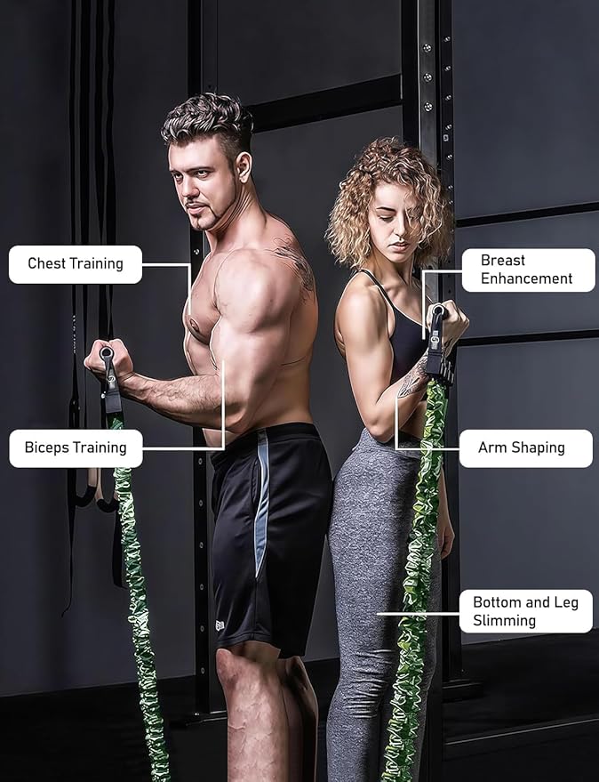 Natural Latex 3-Hole Resistance Stretcher,Chest Expander Stretch Bands for Men,2025 New 3-Way Natural Latex Resistance Band