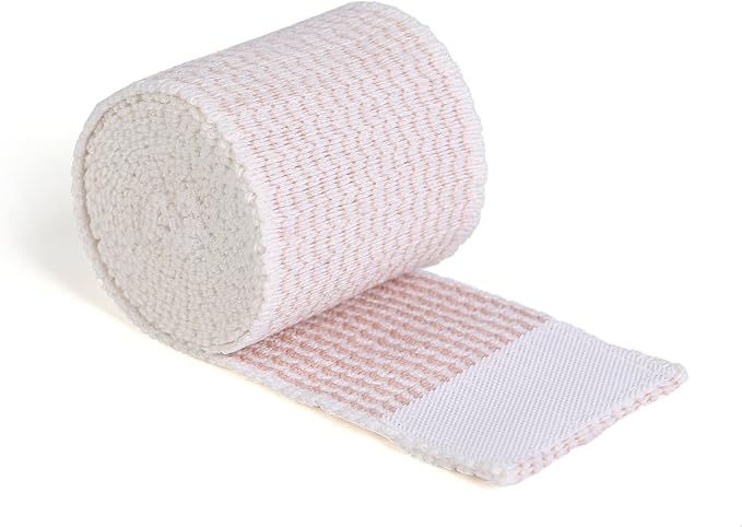 HOSPORA Latex-Free Compression Cotton Elastic Bandage, 2 Inch with Hook and Loop Closure(Pack of 5)