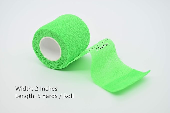 15 Pack Cohesive Wrap 2 Inches x 5 Yards Self Adherent Vet Tape for Pets, Elastic Self Adhesive Bandage Wrap for Sports, Finger, Wrist, Ankle (15 Colors)