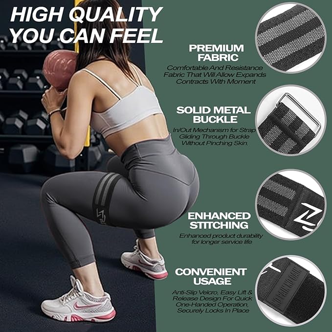 BFR Occlusion Bands for Women Legs Glutes Hip Building, Comfortable Elastic Booty Bands for Blood Flow Training Workouts Fast to Lift Your Butt,Squat,Thigh,Fitness