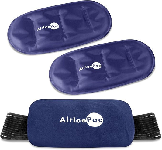 Ice Packs for Injuries Reusable (3-Piece Set) – Hot and Cold Ice Pack Therapy Gel Wrap Support – Supports Recovery, Joint and Muscle Pain – Knees, Back & More