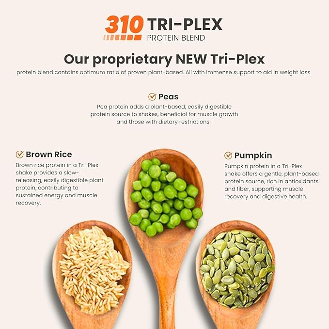 310 Nutrition All-In-One Meal Replacement Shake Powder - Plant-Based Protein Smoothie Blend w/High Fiber, Probiotics & Adaptogens - Low Carb, Vegan, Keto & Paleo Friendly - Chocolate Bliss - 14 Srv