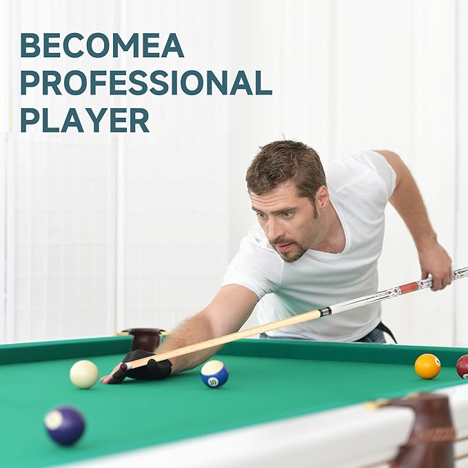 HomeSeason Pool Cue Stick 57" Billiard Cue Sticks Professional Low Deflection Pool Sticks