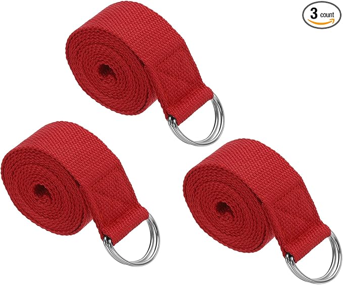 PATIKIL Yoga Strap for Stretching Cotton Yoga Belt with Adjustable Metal D-Ring Buckle Stretch Band for Fitness Pilates