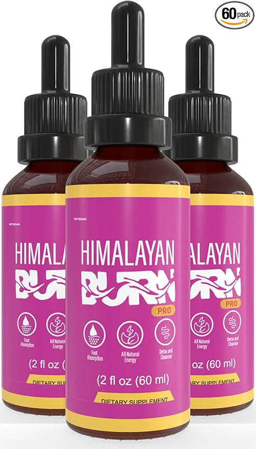 Himalayan Burn Pro Dietary Supplement, 2 fl oz, Natural Energy Blend, 60 Servings (3)