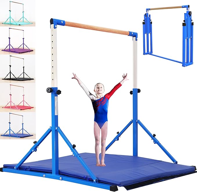 4FT/5FT Gymnastic Bar Set Gymnastics Horizontal Bar Gymnastics Kip Bar for Kids Home Use