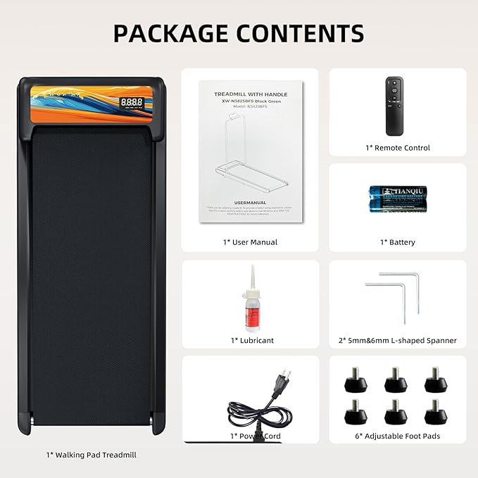 Walking Pad Treadmill, Adjustable 10% Incline 450LBS Capacity, 3.5HP 4 in 1 Portable Treadmills for Home Office, Under Desk Treadmill with Handle Bar, LED Display Remote Control