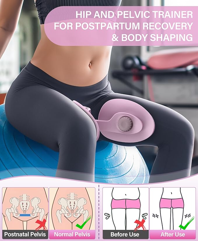 Hip Trainer Kegel Exerciser, Pelvic Floor Trainer, Kegel Trainer for Postpartum Rehabilitation, Trimmer Inner Thigh, Thigh Toner Workout