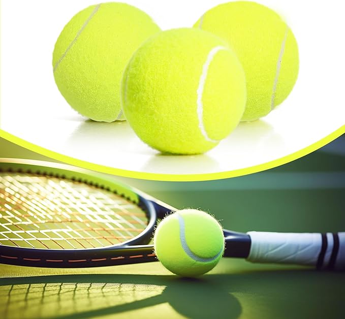 60 Pack Tennis Balls, Training Tennis Balls, Pet Dog Playing Balls, Practice Tennis Balls with Mesh Bag for Transport and Beginner Training