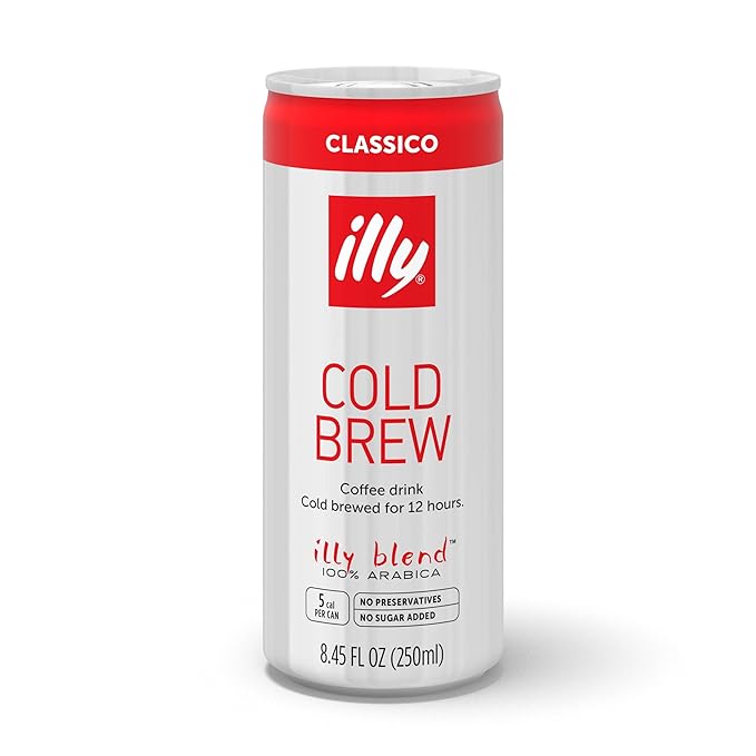 illy Ready To Drink Coffee, CLASSICO Cold Brew, 8.5 Ounce