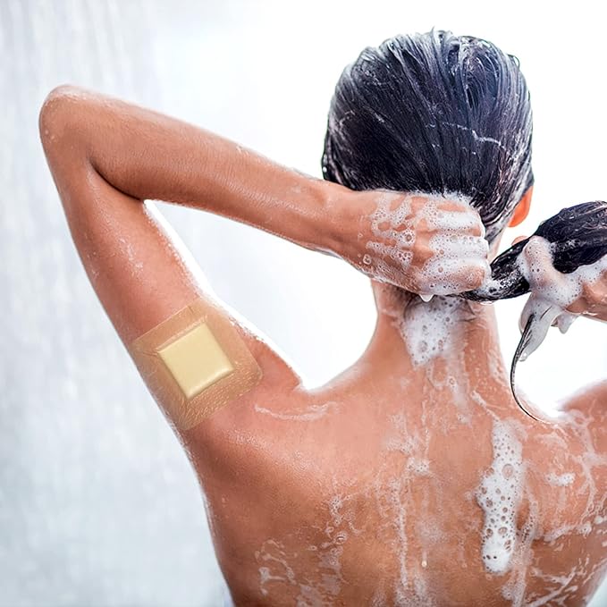 4" x 8" Pack of 5 Silicone Foam Wound Dressing - Waterproof Adhesive Bandages with Bordered - Super Absorbent & Breathable for Optimal Wound Care