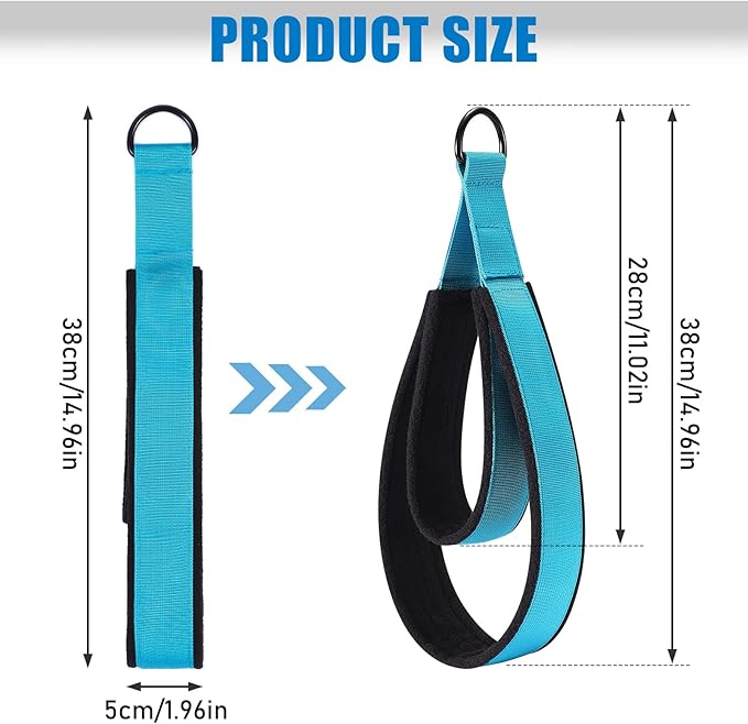 TOBWOLF Pilates Straps - Double Loop D-Ring Straps for Reformer, Padded, Home Gym Workout