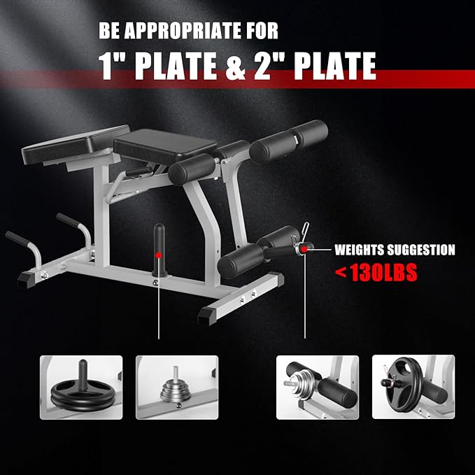 2-in-1 Adjustable Leg Extension and Curl Machine, Easy Transition, Home Gym Leg Machine, Weight Capacity 660LBS