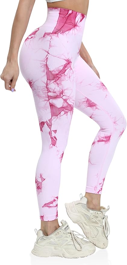 DIBAOLONG Womens High Waist Yoga Pants Cutout Ripped Tummy Control Workout Running Yoga Skinny Leggings