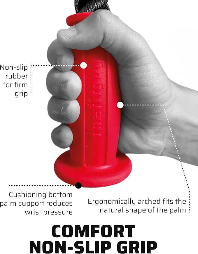 2 Ergonomic 16.5" Single Tricep Ropes | Non-Slip Cable Attachment | Wrist Pressure Relief | Grip Strength & Forearm Activation | Home & Commercial Gym Accessory, For Cable Machine, Smart Gym