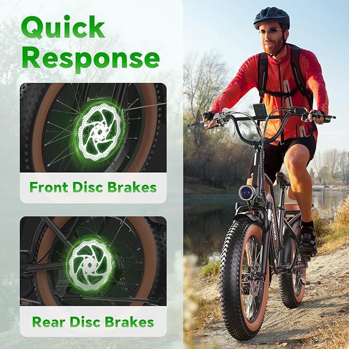 2 Seater Electric Bike, 48V 20AH(𝟗𝟔𝟎𝐖𝐇) Large Removable Battery, 𝟏𝟑𝟎𝟎𝐖 Peak Motor, 20"x 4.0" Fat Tire Ebike for Adults, 80+Miles Max,30+MPH, City Couple E Bike for All Terrain