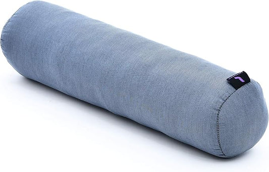 Leewadee Small Yoga Bolster – Shape-Retaining Cervical Neck Roll, Tube Pillow for Comfortable Reading, Kapok Filling, 22 x 6 x 6 inches