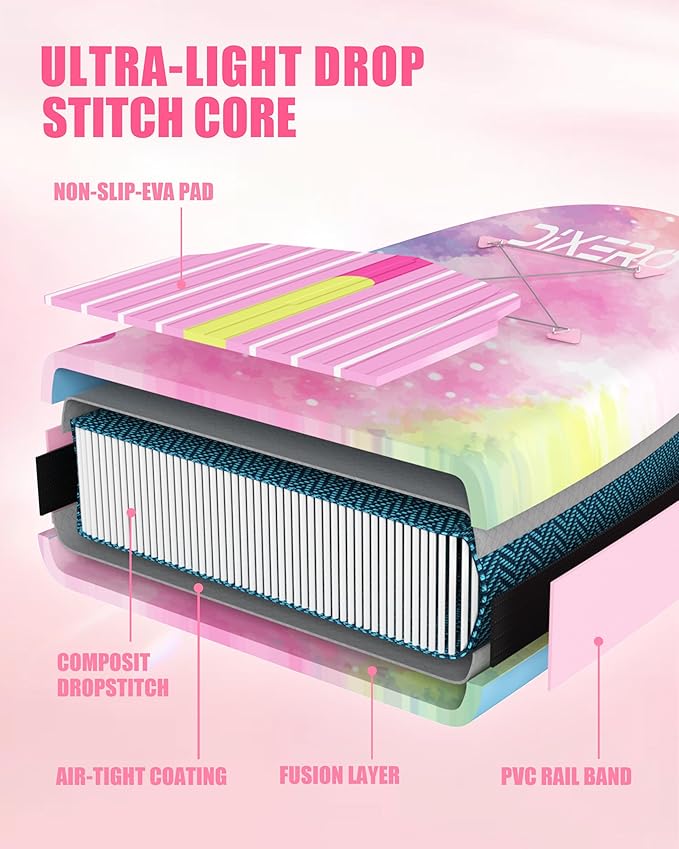 Inflatable Stand Up Paddle Board with SUP Accessories, Anti-Slip EVA Deck, 11'*33" Inflatable Paddle Boards for Adults & Youth of All Skill Levels