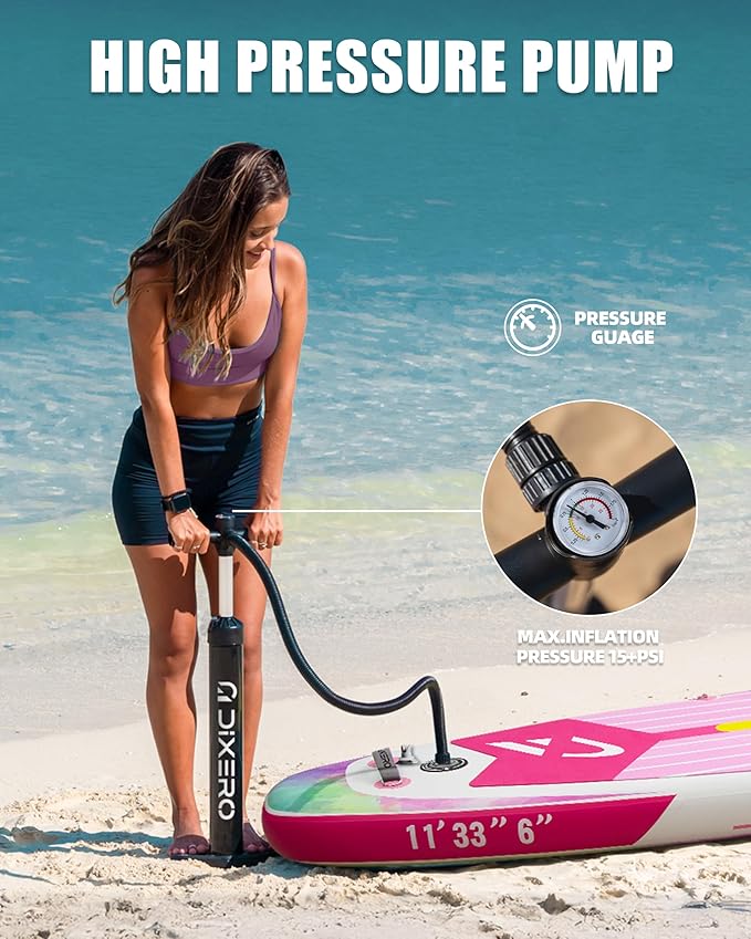 Inflatable Stand Up Paddle Board with SUP Accessories, Anti-Slip EVA Deck, 11'*33" Inflatable Paddle Boards for Adults & Youth of All Skill Levels
