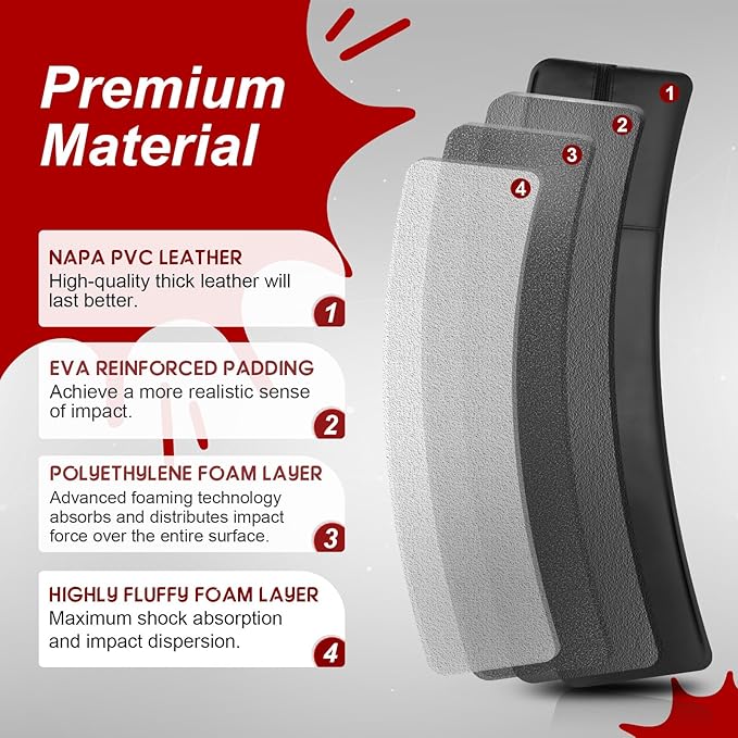 Hikeen Kick Shield Muay Thai Pads, Denser Softer Foam Kick Boxing Pads for MMA, Martial Arts, Karate, Taekwondo, Punching, Foot, Knee and Elbow Target- 24"x16" Blocking Pad with Handles (1PCS)