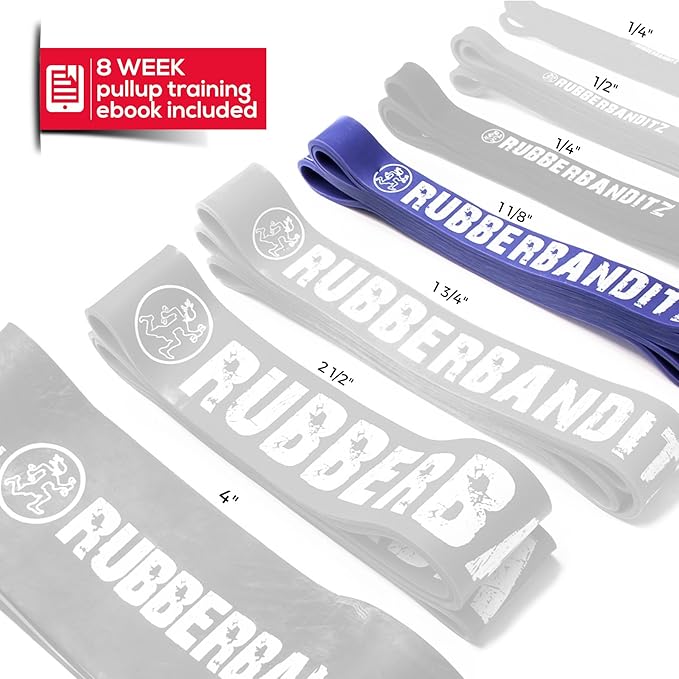Rubberbanditz Pull Up Assist Resistance Bands Heavy Duty Loop Exercise Workout Bands for Powerlifting, Mobility, and Stretching