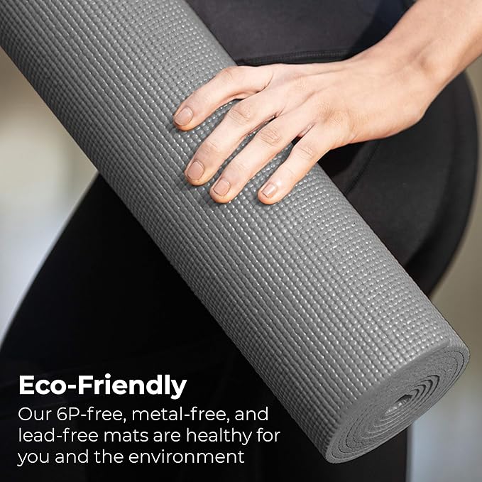 Hello Fit 10-Pack Yoga Mat, 68" x 24" Non Slip Exercise Mat, 4mm Thick Gym Mat for Fitness and Stretching, Bulk Non Toxic Yoga Mats for Schools and Studios