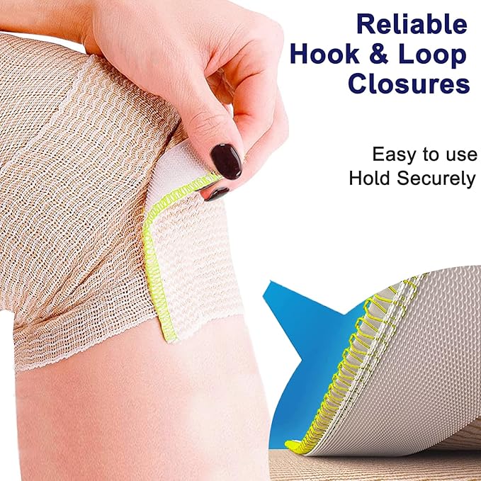24 Pack Elastic Bandage Wrap 2” Bandage Wrap with Hook and Loop Closure on Both Ends Self Adhesive Bandage Wrap for Sports, Medical, and Injury Recovery