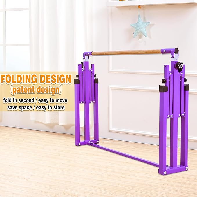 4FT/5FT Gymnastic Bar Set Gymnastics Horizontal Bar Gymnastics Kip Bar for Kids Home Use