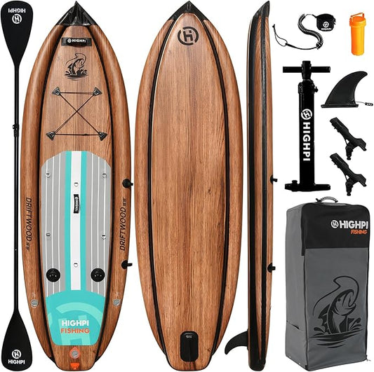 Highpi Inflatable Stand Up Paddle Board for Youth and Adults – Wide Sup with Premium Accessories, Blow Up Paddleboard for Surfing, Fishing, Yoga & More