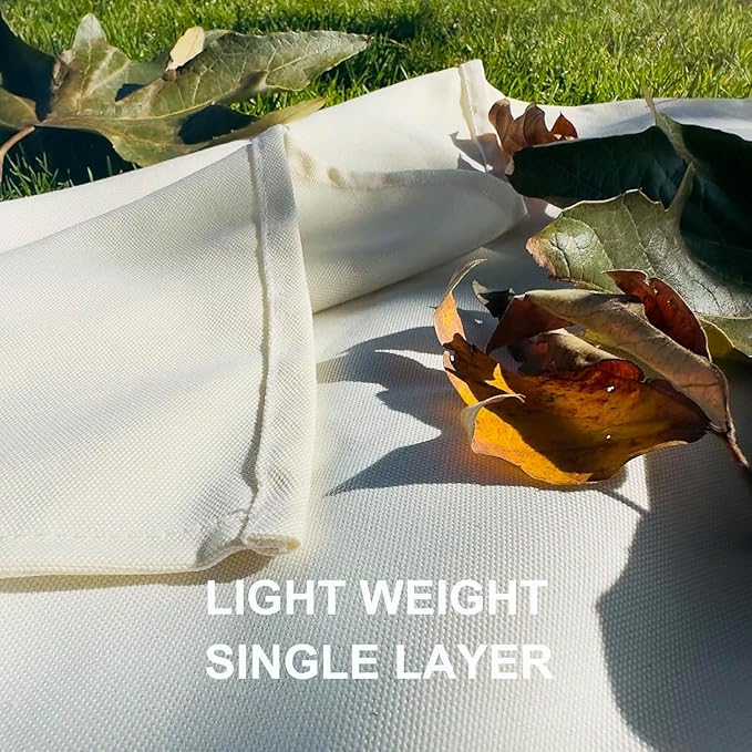 4’9” x 6’3” White Lightweight Water-Resistant Canvas Mat – Picnic, Outdoor, Beach, Park, Camping, Toy Mat