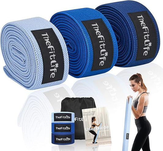 TheFitLife Resistance Exercise Bands for Women - Fabric Workout Bands for Booty, Hip, Glute, Leg, Thigh, Squat, Butt Lift Excersize and Fitness Loop Bands for Home Gym