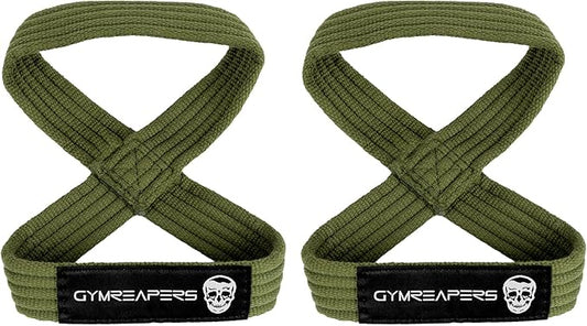 Gymreapers Figure 8 Lifting Straps For Deadlift, Powerlifting, Strongman, & Cross Training Strong Weightlifting Wrist Straps For Men, Women
