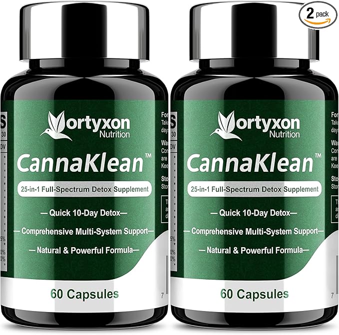 25-in-ONE CannaKlean & Detox Capsules - Natural Detox Cleanse, Natural Herbal Formula for Body Purification, Kidney & Liver (120 Capsules) -2 Pack