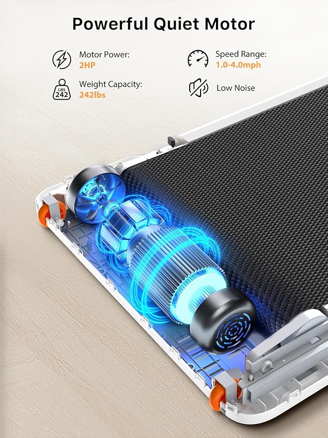 WALKINGPAD Foldable Walking Pad Treadmill for Home Office, Under Desk Treadmill with Adaptive Speed Control, Compact Design for Small Spaces, No Assembly Needed