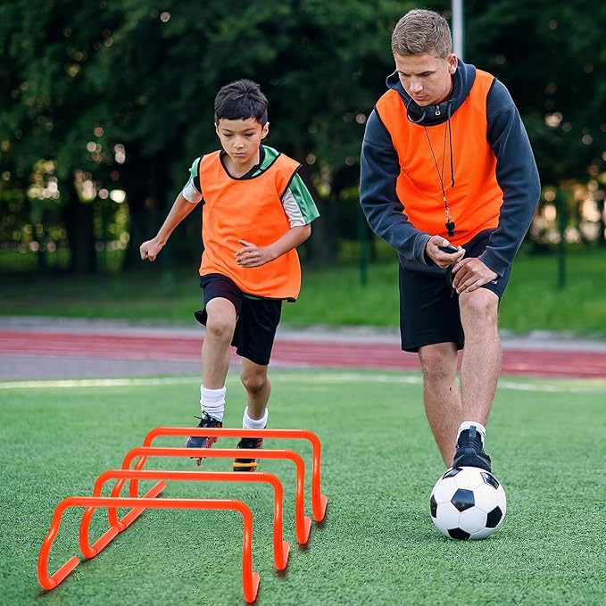 5 Pcs Speed Agility Training Hurdles Detachable Durable Equipment Plyometric and All Purpose Speed Training Hurdle Equipment for Athletes Soccer Basketball